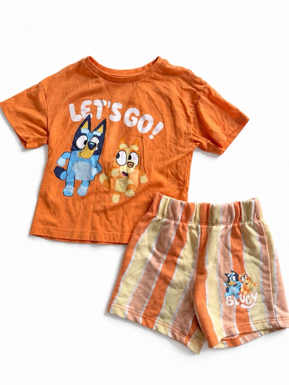 Bluey Orange Short-Sleeve Kids Pajama Set